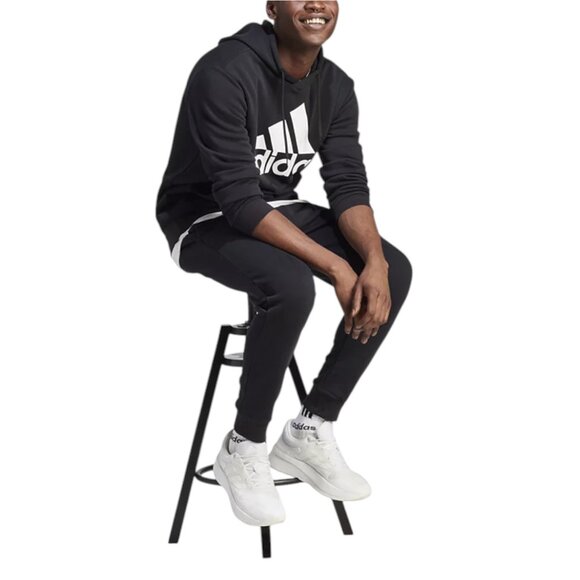 Adidas Men's Fleece Sweatsuit Size XL Black/White Big Logo Matching Outfit NWT - Picture 10 of 11